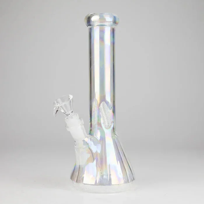 10″ Shiny Beaker Ribbed Base Bolt IC w/ Handle Slide