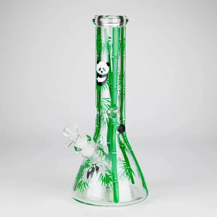 12″ 7mm Panda & Bamboo Beaker Glass Bong
