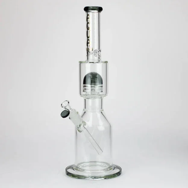 17″ AQUA Glass showerhead percolator glass water bong