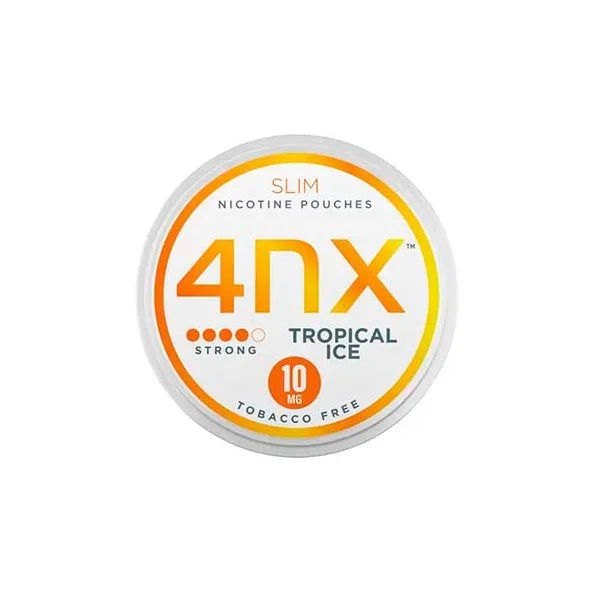 4NX – Tropical Ice Slim Nicotine Pouches 10mg – 20 Pouches