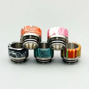 810 Resin Mouthpiece Stainless Steel 810 Wide Bore Drip Tips for Geekvape , Smok, Vaporesso, QP Design RTA Tank