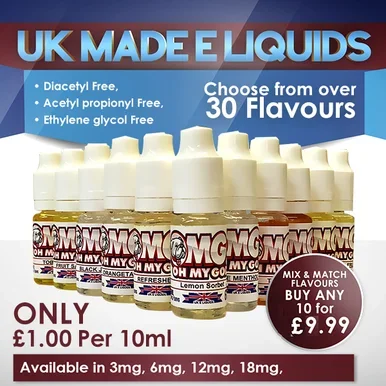 9 x 10ml High VG Oh My God E Liquids Variety Pack