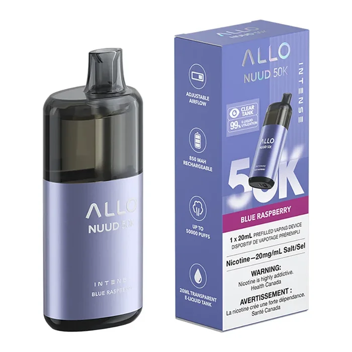 Allo Intense Nuud 50K Disposable Vape Device – Blue Raspberry 20ml