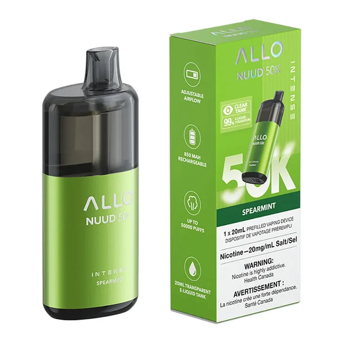 Allo Intense Nuud 50K Disposable Vape Device – Spearmint 20ml