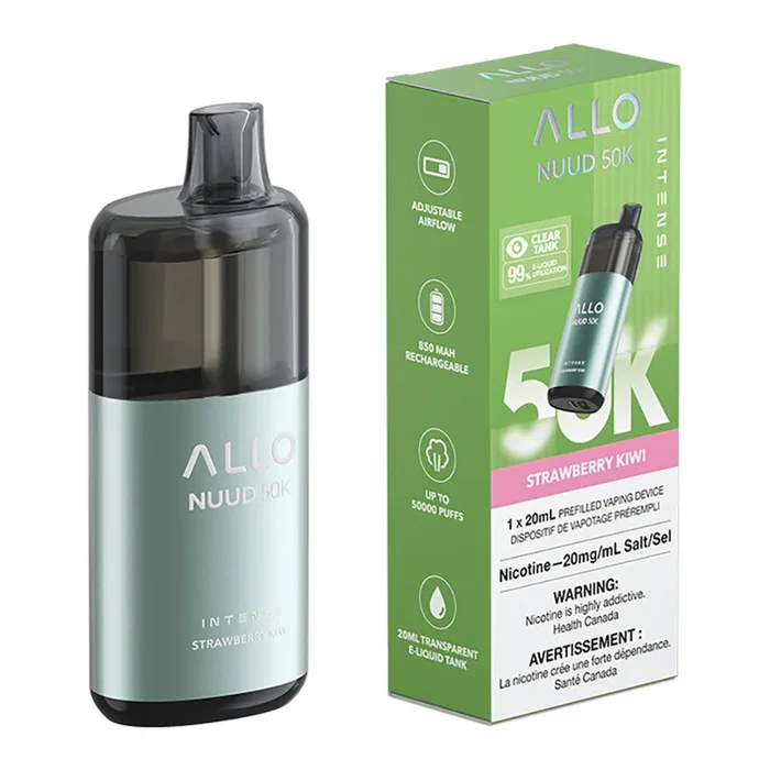Allo Intense Nuud 50K Disposable Vape Device – Strawberry Kiwi 20ml