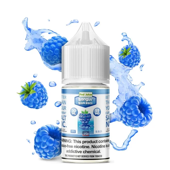 Bangin’ Blue Razz SALT – Pod Juice – 30mL