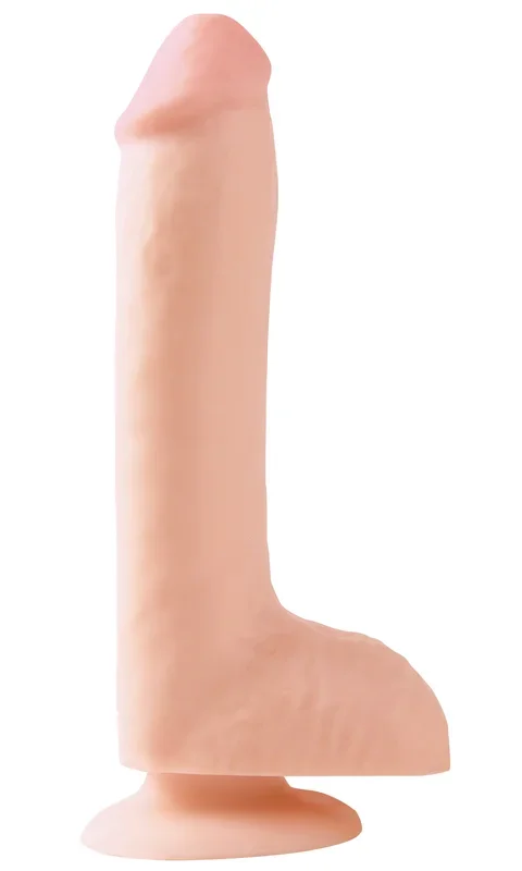 Basix Rubber Works 8 Inch Dong With Suction Cup – Flesh