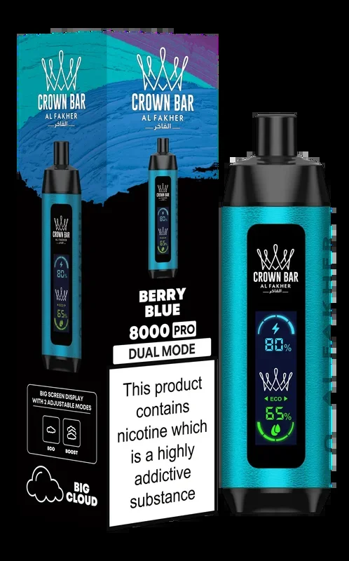 Berry Blue Al Fakher Crown Bar PRO 8k