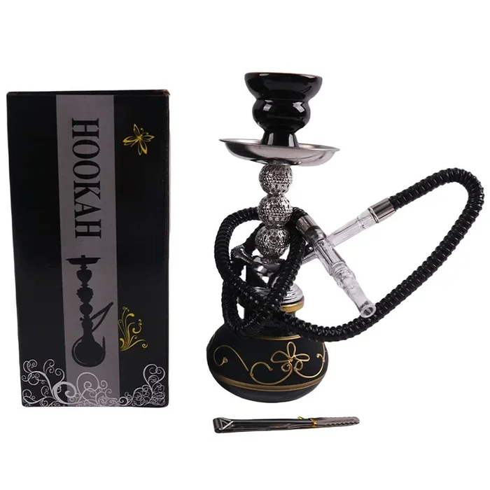 Black Maverick 11″ Single Hose Glass Hookah
