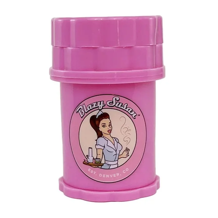 BLAZY SUSAN LARGE 4-PIECE PINK HERB SAVER GRINDER