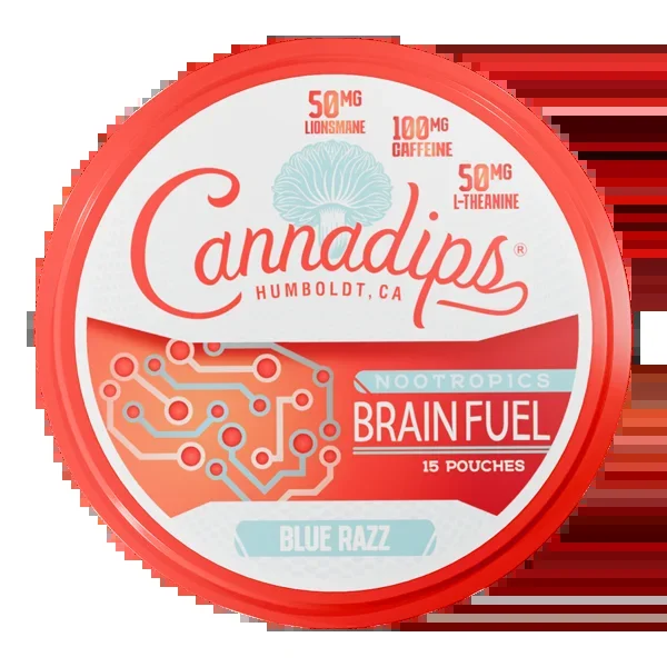 Blue Razz CANNADIPS Brain Fuel Pouches