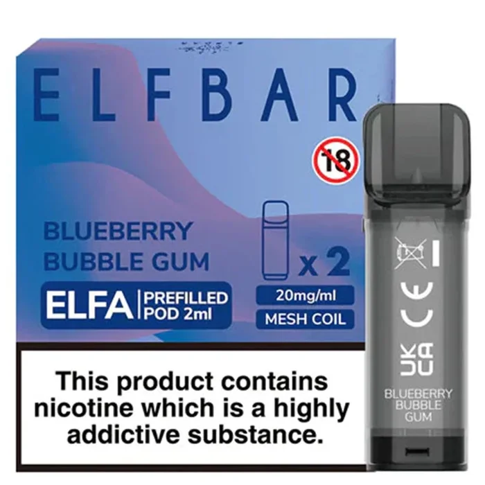 Blueberry Bubblegum Elfbar ELFA Prefilled Pods 2ml