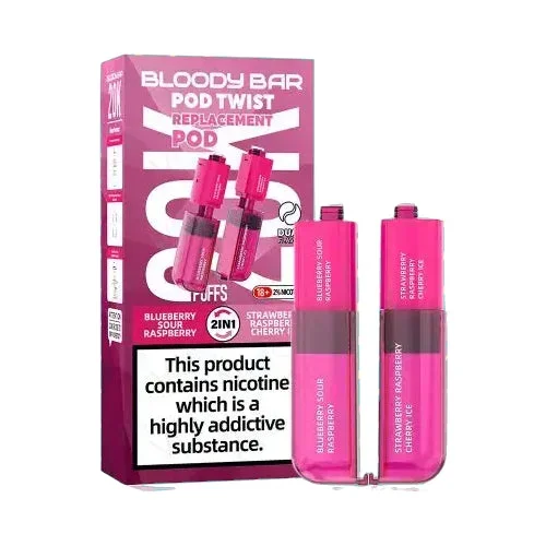 Blueberry Sour Raspberry / Strawberry Raspberry Cherry Ice – Bloody Bar Ultra Twist 20K Refill Pods