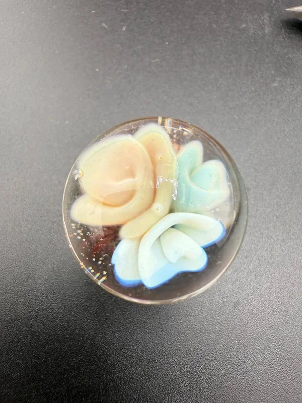 Brando Glass Marble – 23mm Flower Implosion Slurper Top Marble