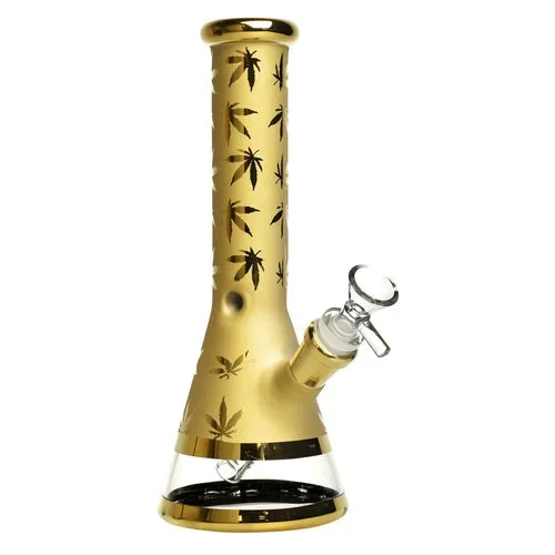 CaliConnected 10” Weed Leaf Beaker Bong