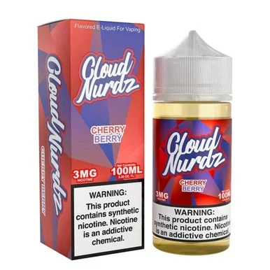 Cherry Berry Synthetic Nicotine 100ml E-Juice | Cloud Nurdz