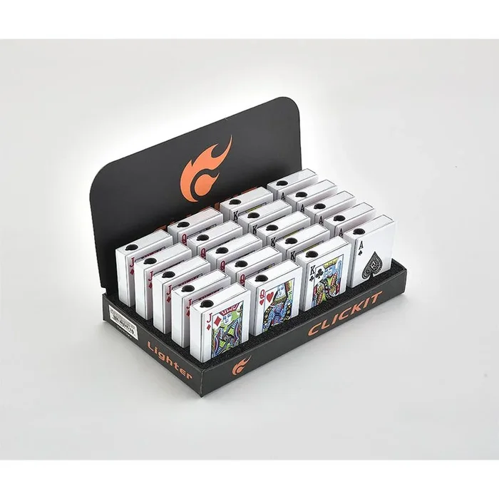 Click-It – Sliding Porker Card Shape Single Flame Lighter