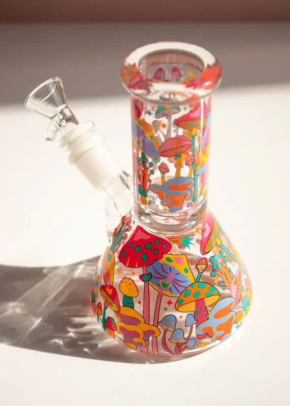 COLORFUL MUSHROOM BONG 6″