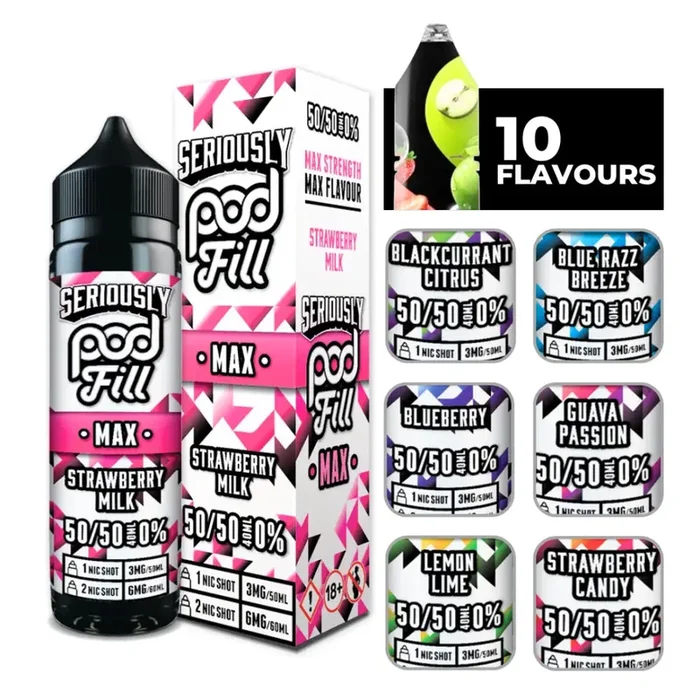 Doozy pod fill max strawberry milk 40ml e-liquid