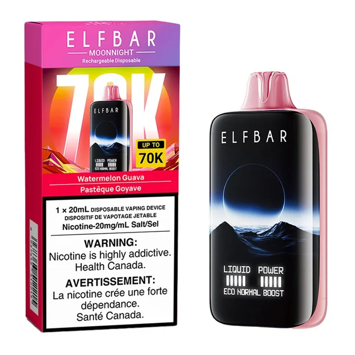 Elf Bar MoonNight 70K Disposable Vape Device – Watermelon Guava 20ml