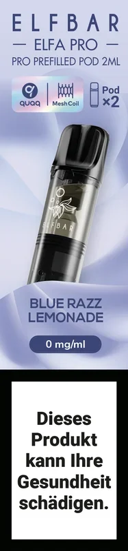 Elfbar Elfa Pro Blue Razz Lemonade 2ml Pods 0mg