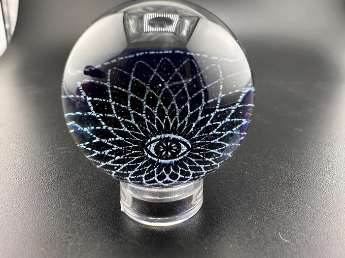 Filla John Glass Marble – Dichroic Sacred Geometry