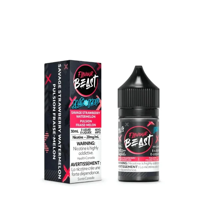 Flavour Beast E-Liquid Savage Strawberry Watermelon Iced Salt