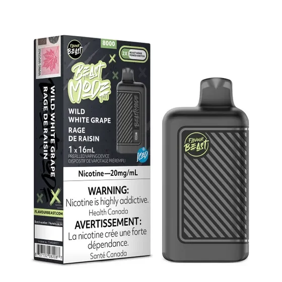 Flavour Beast Mode 8000 – Wild White Grape Iced
