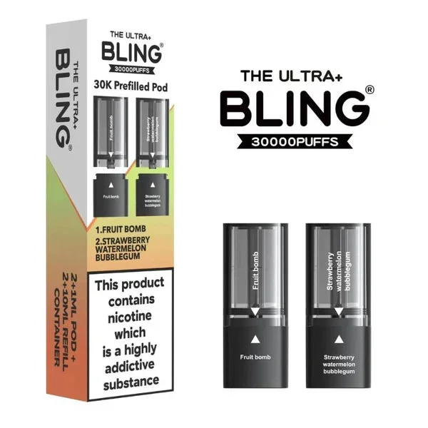 Fruit Bomb / Strawberry Watermelon Bubblegum – Bling Ultra+ 30K Refill Pods