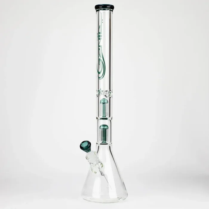 Genie 24″ Dual 6 Arms 9mm Glass Water Beaker Bong