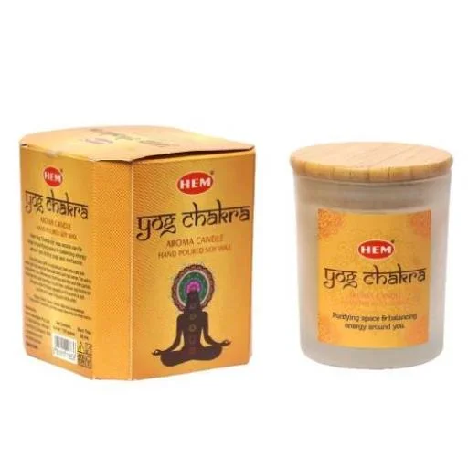 HEM – 4.4oz Scented Yog Chakra Jar Wax Candle