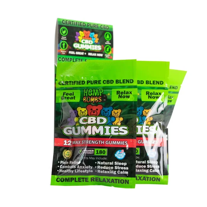 Hemp Bombs Gummies Jumbo 12 Ct Display 180mg