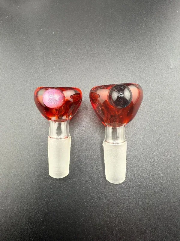 Highgrade Glass Single Color Red 14mm Bowl piece