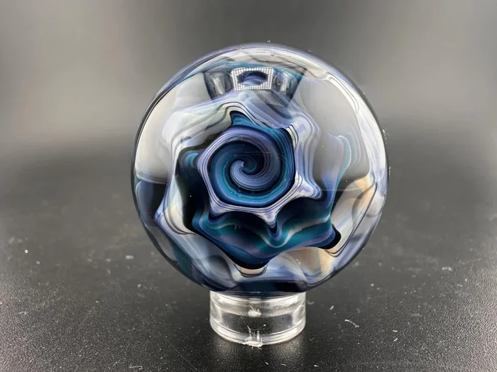 Highgrade Mike Glass Marble -Rising Ocean Swirl
