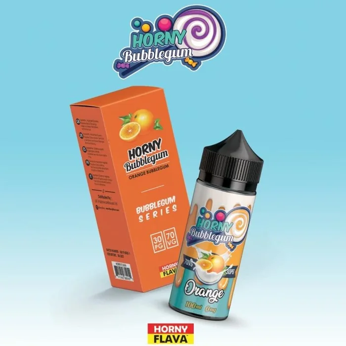 Horny Flava Bubblegum Orange Freebase E-Liquid