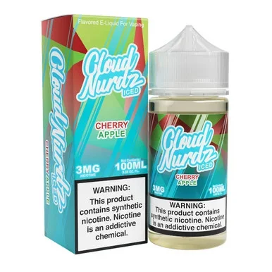 Iced Cherry Apple Synthetic Nicotine 100ml E-Juice | Cloud Nurdz
