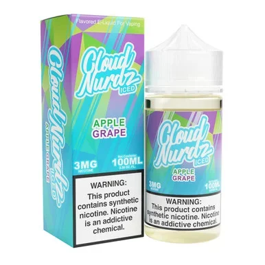Iced Grape Apple Synthetic Nicotine 100ml E-Juice | Cloud Nurdz