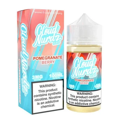 Iced Pomegranate Berry Synthetic Nicotine 100ml E-Juice | Cloud Nurdz