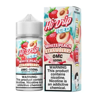 Iced White Peach Strawberry 100ml E-Juice | Hi Drip
