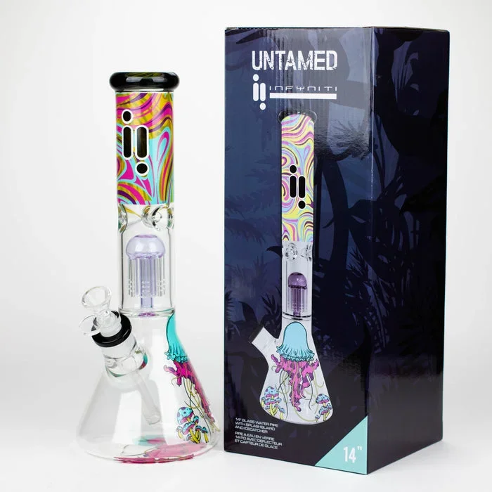 Infyniti Untamed 14″ 7mm Classic Beaker Water Bong – Jelly Fish