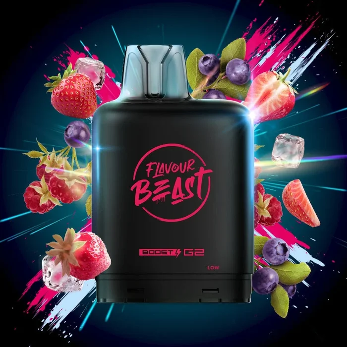 Level X G2 Strawberry Raspberry Blueberry Iced Boost Flavour Beast Pods