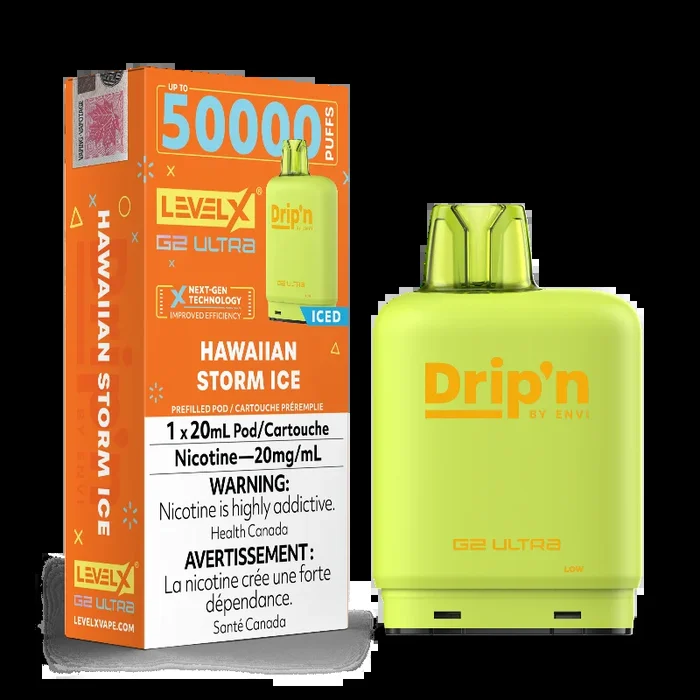 Level X G2 Ultra Drip’n Pods – Hawaiian Storm Ice, 50K Puffs