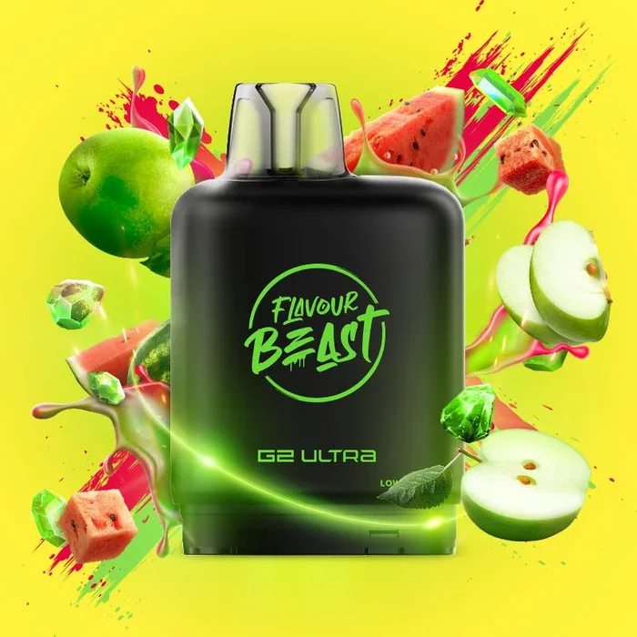 Level X G2 Ultra Flavour Beast Gushin Series Pods – Watermelon Apple, 50K Puffs