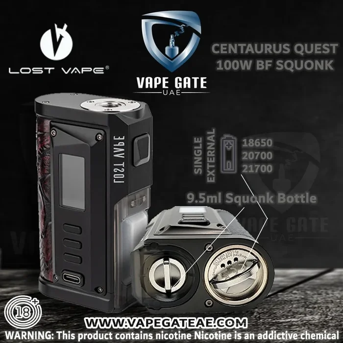 LOST VAPE CENTAURUS QUEST BF SQUONK BOX MOD 100W
