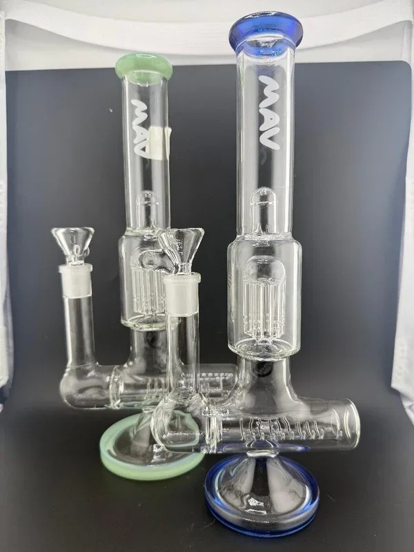 MAV Glass 12″ Inline to 8 Arm Perc Flower Piece 18mm 90°