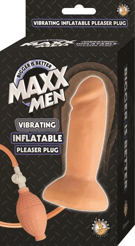 Maxx Men Inflatable Vibrating Pleaser Plug – Flesh