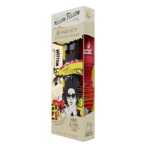 Mellow Fellow Basquiat’s Motivation Blend Tangie HHC, PHC, CBG 2mL Disposable Vape – 1PC
