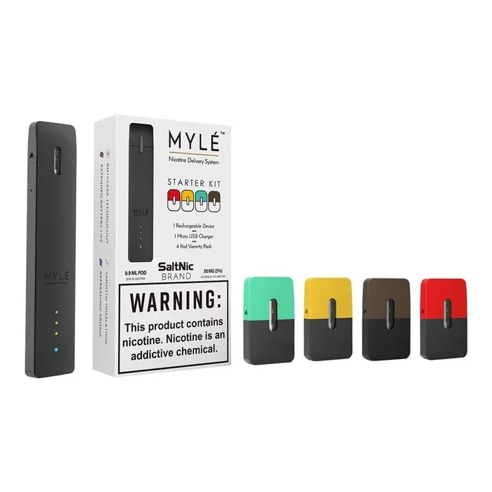 MYLE Midnight Black Vape Starter Kit