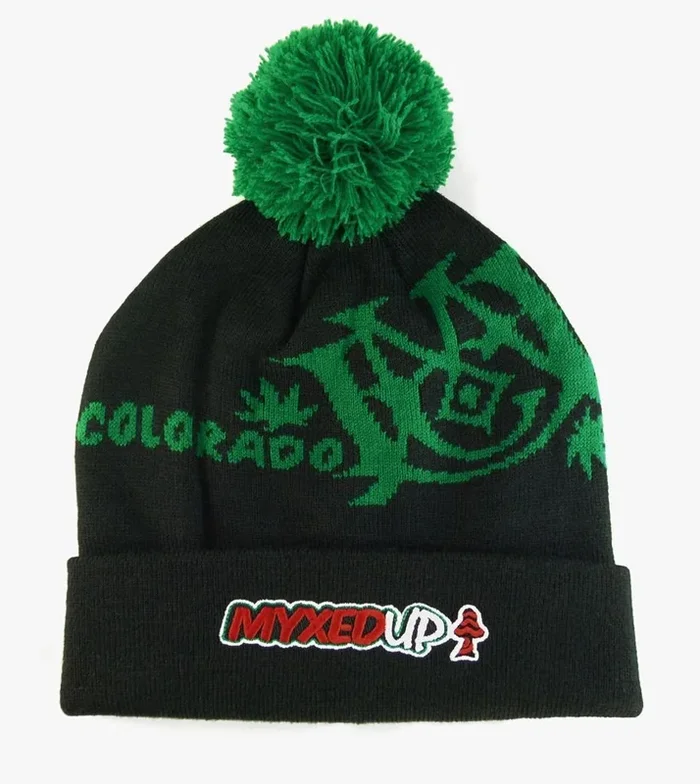 Myxed Up Creations Pom Beanie Hat