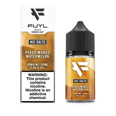 Peach Mango Watermelon Salts 30ml E-Juice | FUYL By Dinner Lady